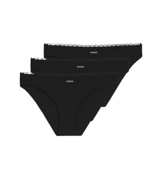 HUGO Set 3 Slipjes Micro zwart