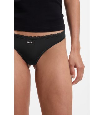 HUGO Set 3 Tangas Micro schwarz
