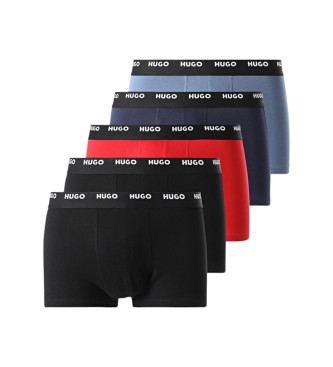 HUGO Set mit 5 elastischen Baumwollslips mit Logos am Bund