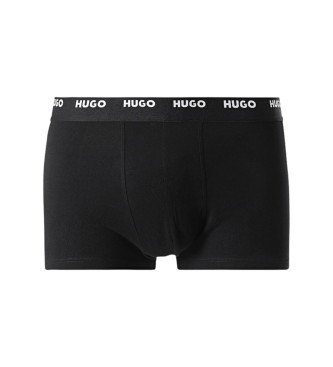 HUGO Lot de 5 slips lastiques en coton avec logos sur la ceinture