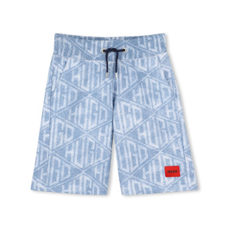 HUGO Blaue Logo-Shorts
