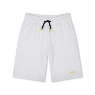HUGO White French terry shorts