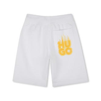 HUGO White French terry shorts