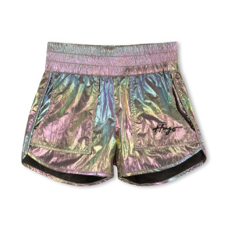 HUGO Silberne schillernde Shorts