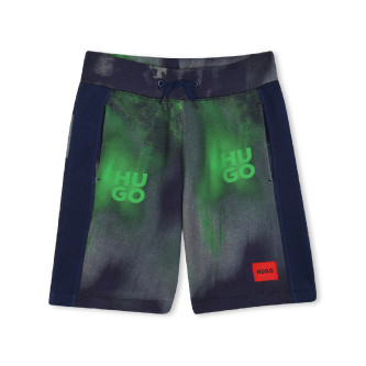 HUGO Short de doble cara marino, verde