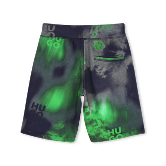 HUGO Short de doble cara marino, verde