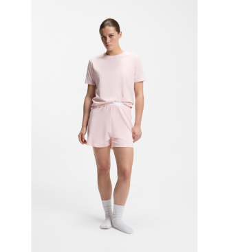 HUGO Logo szortów na pasku w kolorze różowym