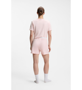 HUGO Logo szortów na pasku w kolorze różowym