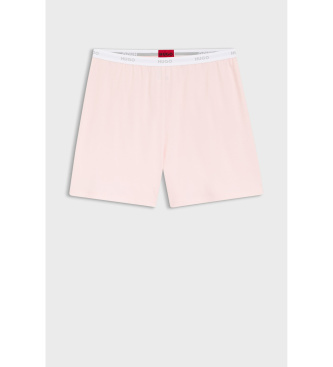 HUGO Logo szortów na pasku w kolorze różowym