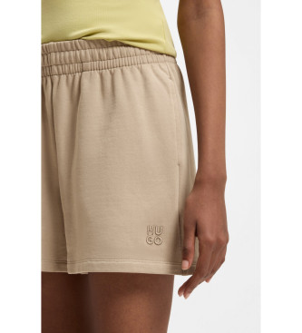 HUGO Beżowe szorty Ninosta