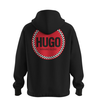 HUGO Camisola com capuz Decrincio preto