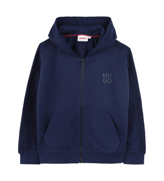 HUGO Sweatshirt med htte i navy