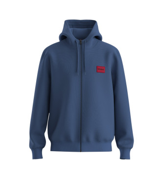 HUGO Sweat polaire zipp bleu