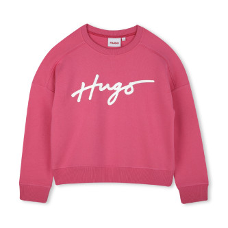 HUGO French pink fleece sweatshirt