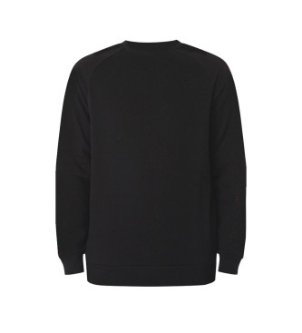 HUGO Pyjama-Sweatshirt schwarz gerippt