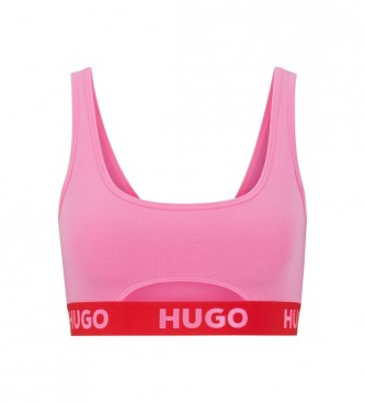 HUGO Reggiseno bralette con logo rosa