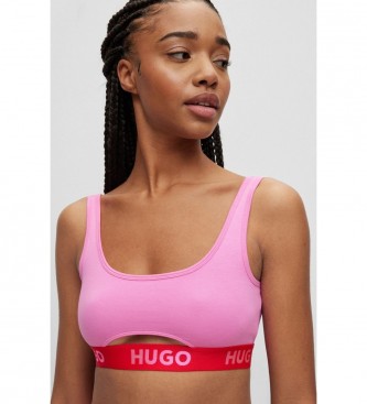 HUGO Bralette BH Logo Roze
