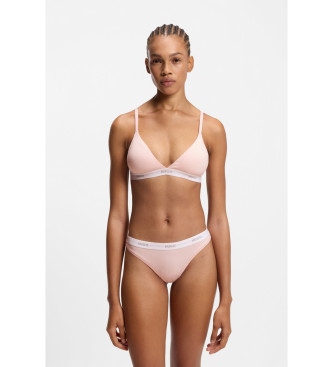 HUGO String avec logo  la taille rose