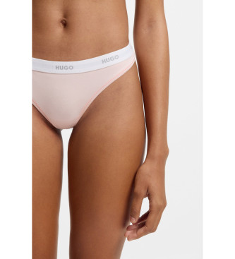 HUGO String avec logo  la taille rose