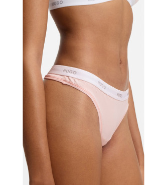 HUGO String avec logo  la taille rose