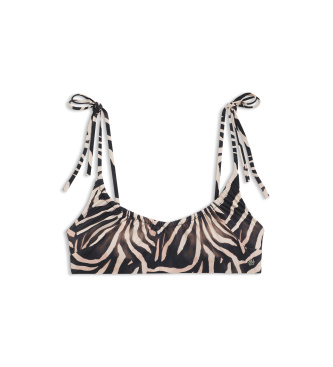 HUGO Fancy animalprint bikini top