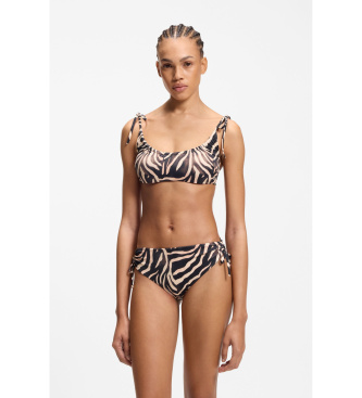 HUGO Fancy animalprint bikini top