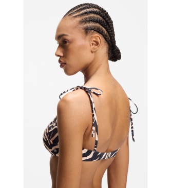 HUGO Fancy animalprint bikini top