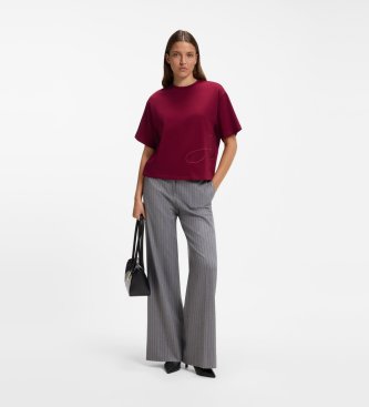 HUGO Top Duslant rojo