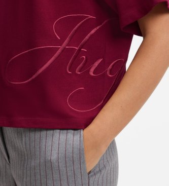 HUGO Top Duslant rojo