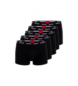 HUGO Set van 5 zwarte boxers