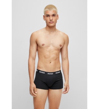 HUGO 3 Pack 3 Logo Boxer Stretch noir