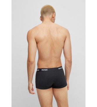 HUGO 3 Pack 3 Logo Boxer Stretch noir