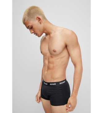 HUGO 3 Pack 3 Logo Boxer Stretch noir