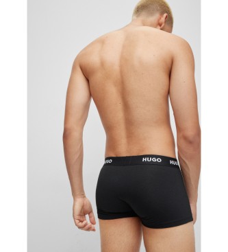 HUGO 3 Pack 3 Logo Boxer Stretch noir