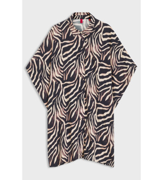 HUGO Vestido Fancy negro, marr�n