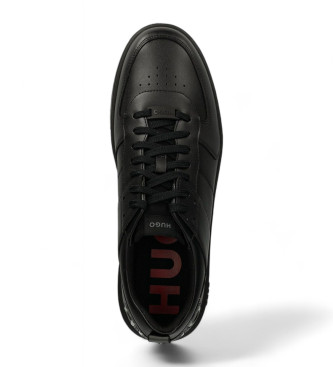 HUGO Kilian Leder Sneakers schwarz