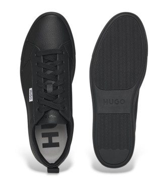 HUGO Sneaker Morrie Tenn in pelle nera