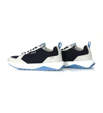 HUGO Trainers in material mix blue, beige