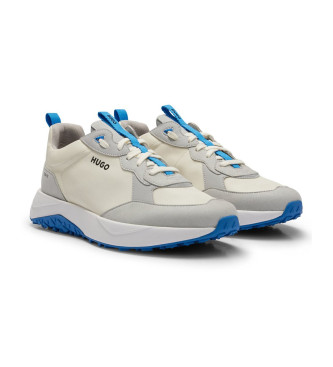 HUGO Trainers in material mix beige, blue