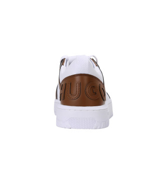 HUGO Kilian Sneakers brun, vit