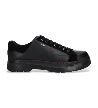 HUGO Chaussures en cuir noir Urian
