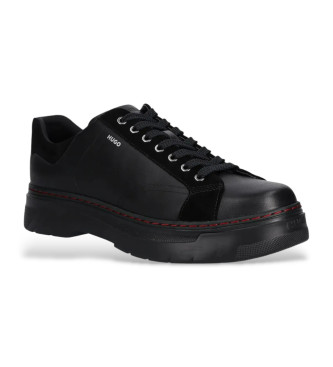 HUGO Chaussures en cuir noir Urian