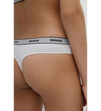 HUGO Pack 3 thongs Triplet Stripe white