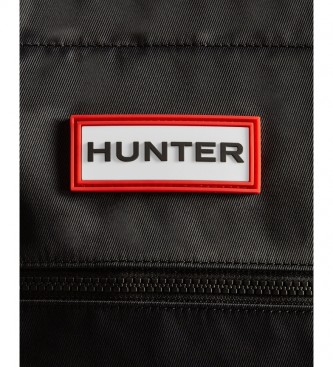 Hunter Saco Midi Tote em nylon preto -30x14x37cm