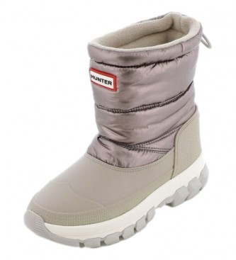 Hunter Metallic Snow Short silver boot