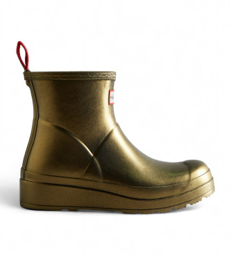 Hunter Play Short Nebula gold ankle boots