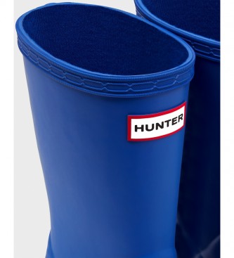 blue hunter wellies
