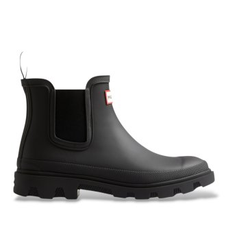 Hunter Black Downpour Chelsea rain boots