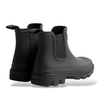 Hunter Black Downpour Chelsea rain boots