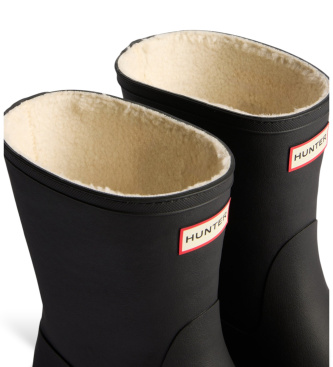 Hunter Downpour Short Insulated black rain boots